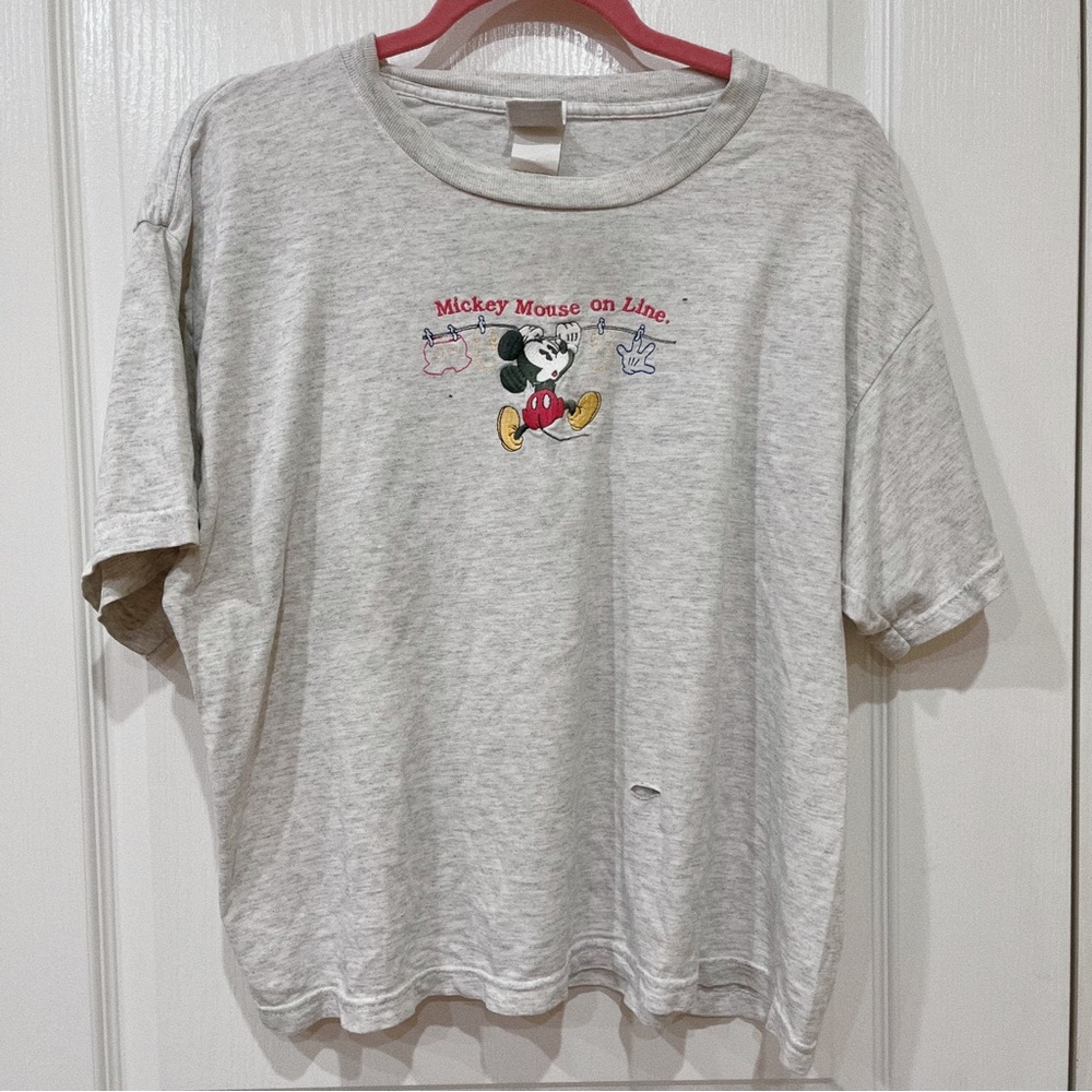Vintage Mickey Mouse Embroidered Graphic Tee